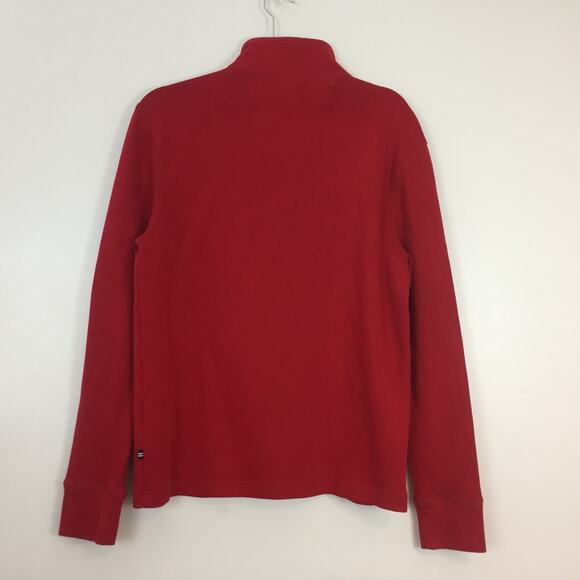 Y2K Nautica Mens Sweater Size M Red Long Sleeve Pullover Christmas Corpcore Golf - Picture 5 of 7